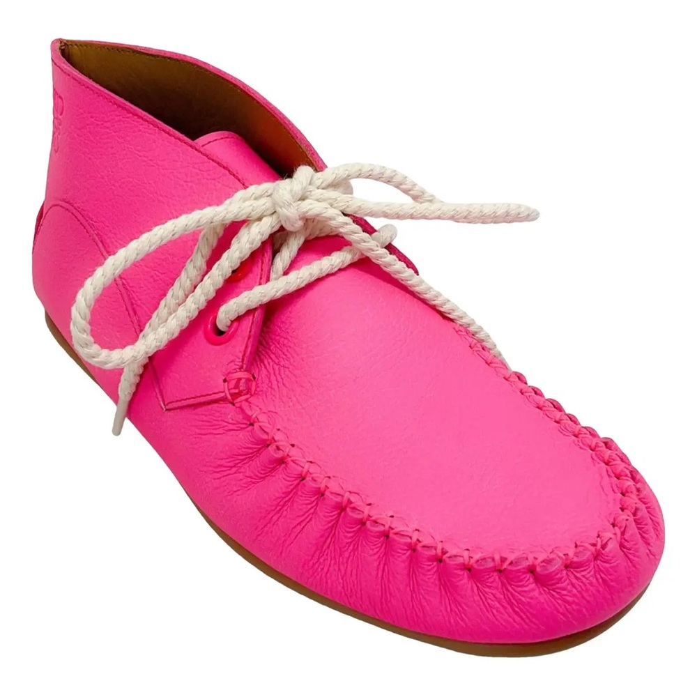 Pink Loewe Leather Oxfards